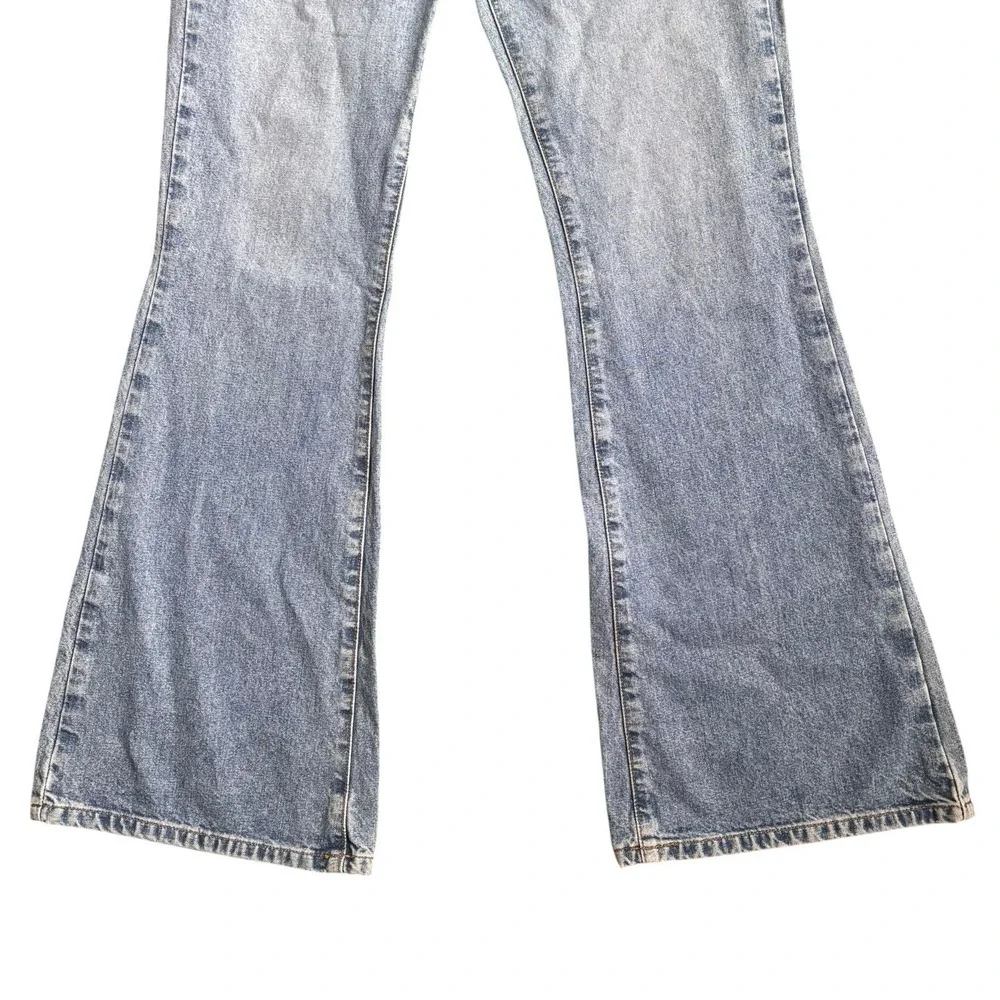 Vintage 90s Y2K Bongo Women's Mid Rise Denim Flare Blue Jeans Casual Trendy Sz 5